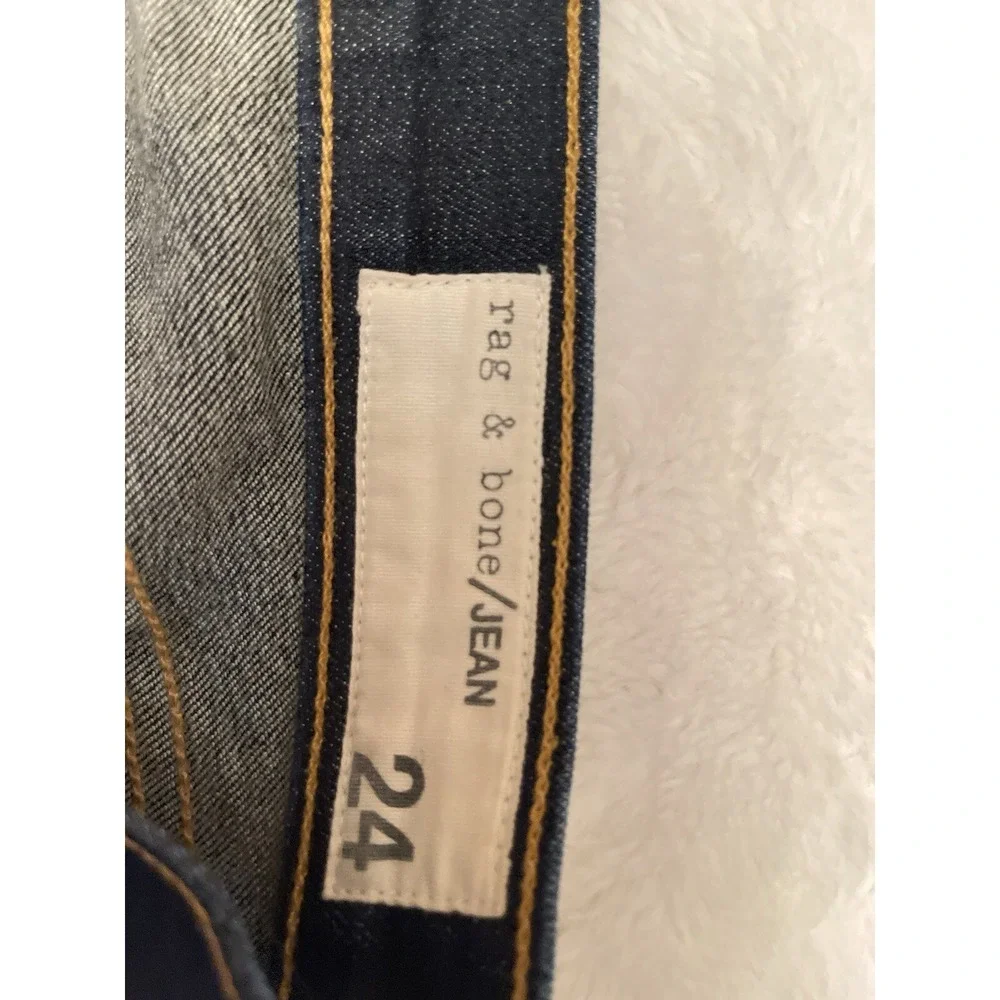 Rag & Bone Jeans Womens Skinny Dark‎ Blue Tinted Wash Slim Fit Size 24